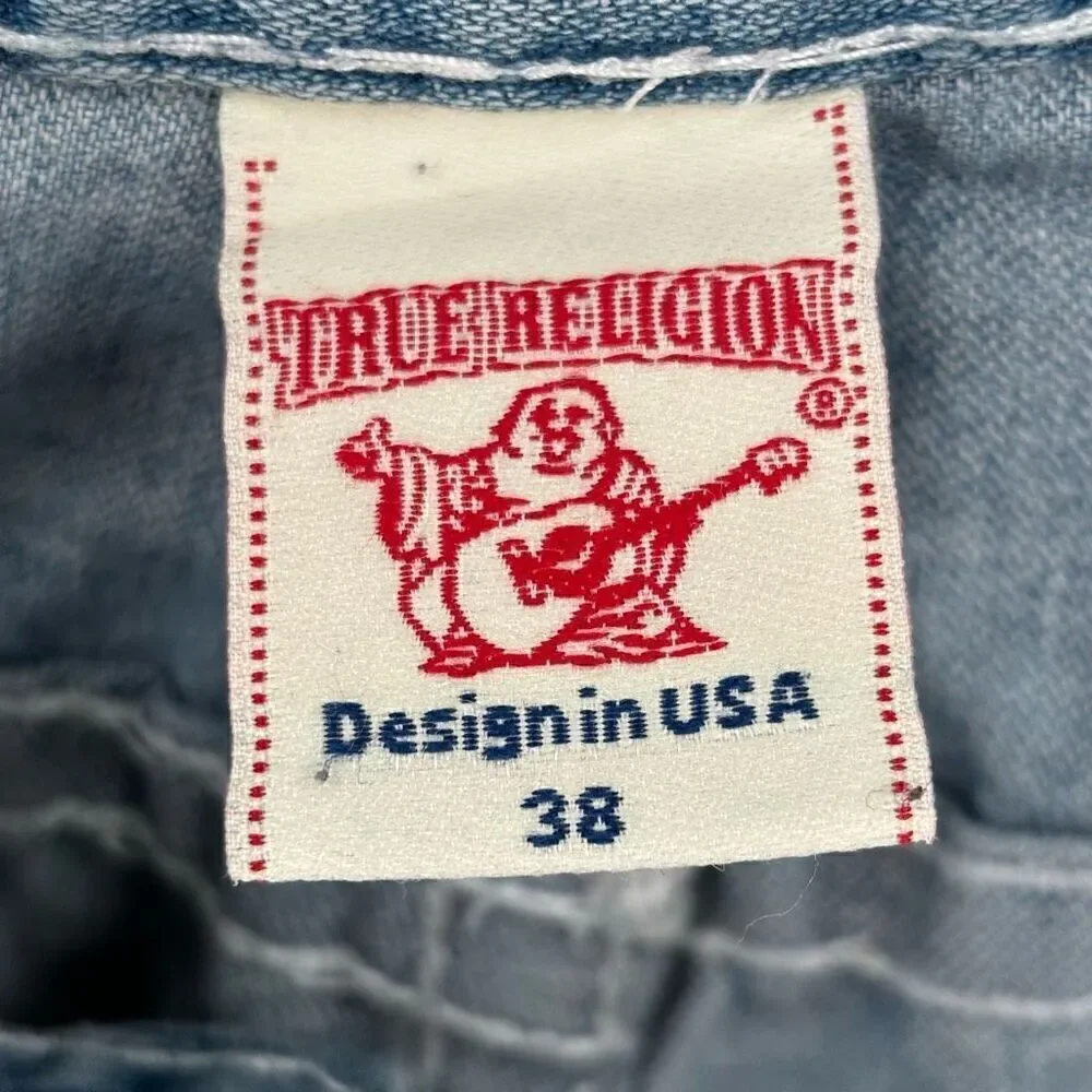 True Religion Limited Edition 0001-1205 Lightwash Straight Leg Jeans Men Size 38